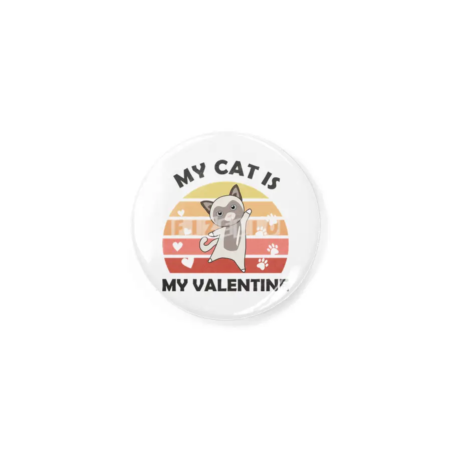 My Cat Is My Valentine Cats Siamese Cat Vintage Rozet