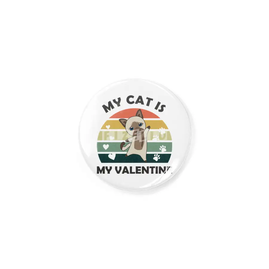My Cat Is My Valentine Cats Vintage Siamese Cat Rozet