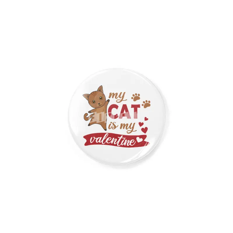 My Cat Is My Valentine Cute Cat Mom Brown Rozet