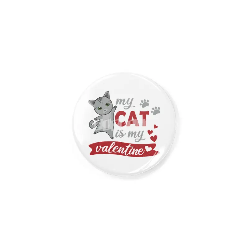My Cat Is My Valentine Cute Cats Heart Rozet