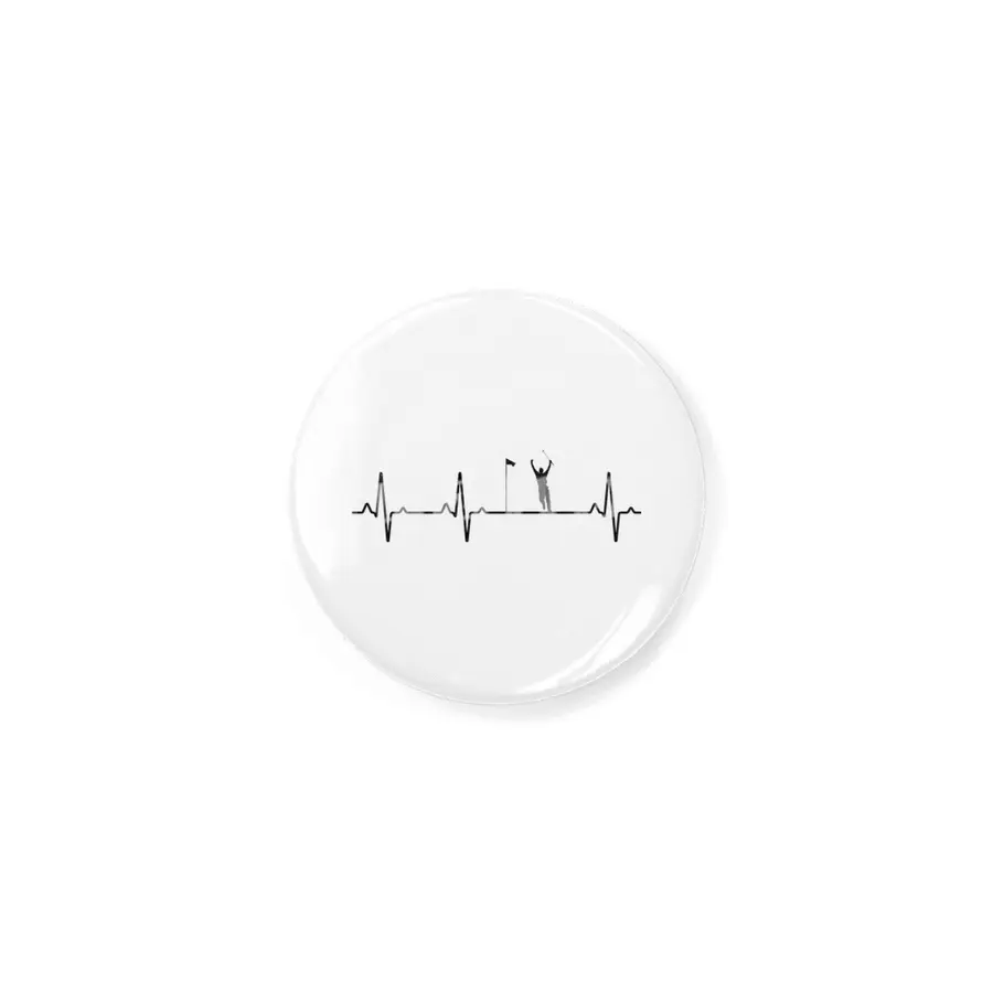 EKG Heartbeat Golf Golfer Design Rozet