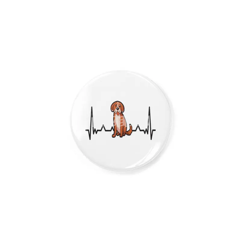 Cute Dog Puppy Heartbeat for Dog Lovers Rozet