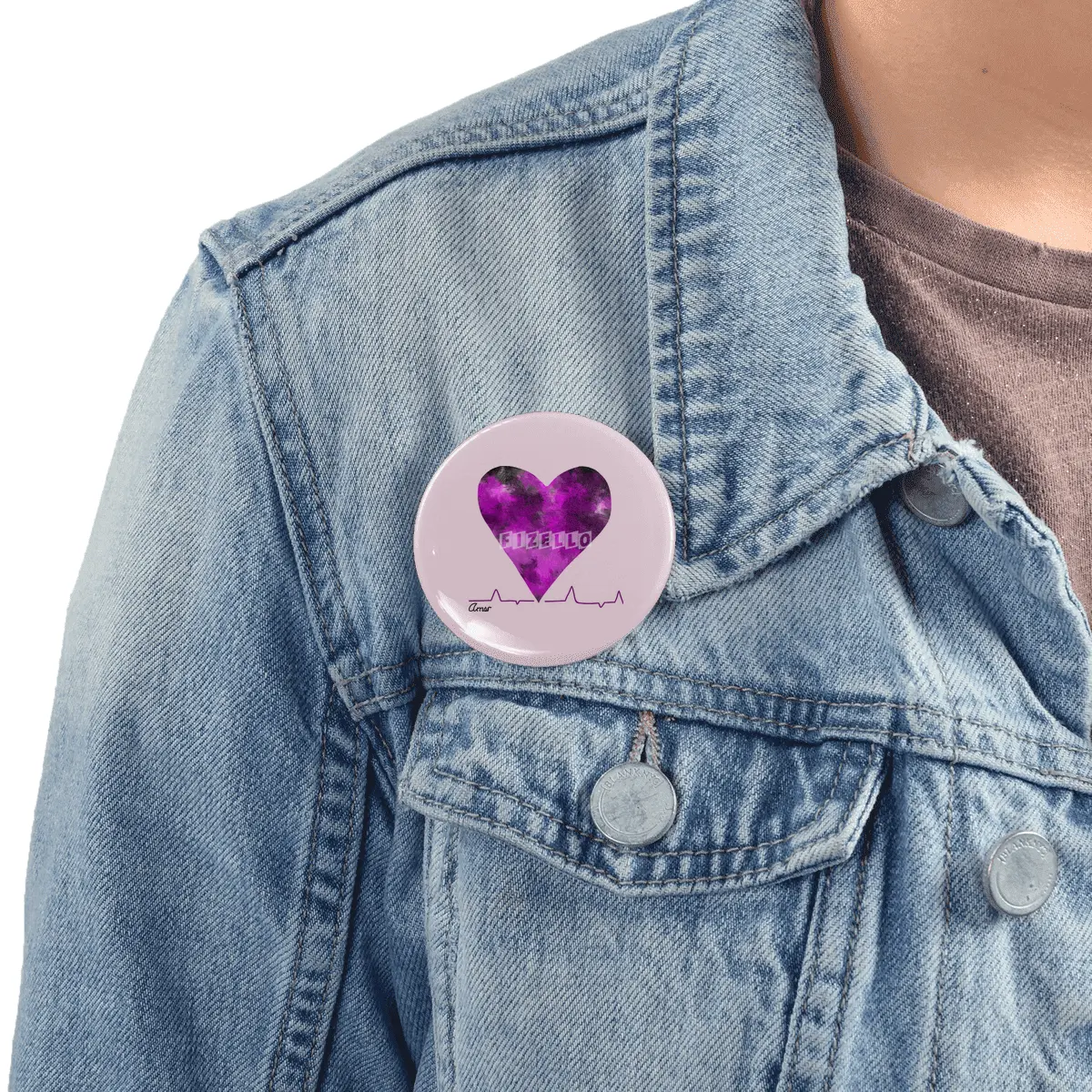 Heartbeat Cute Purple Heart With Love Mi Amor- Great Gift For Him This Christmas Rozet