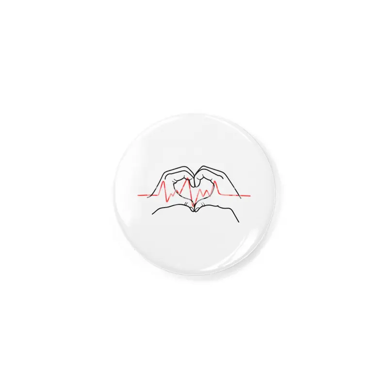 Heartbeat Design: Two Hands Forming a Heart with Fingers Rozet