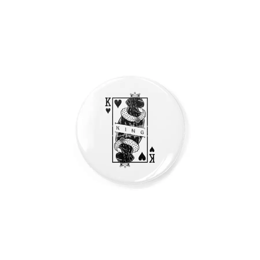 Black Labrador Retriever King Of Hearts Funny Dog Pop Art Rozet
