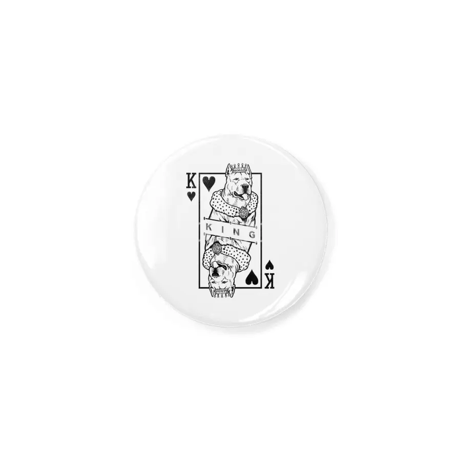 Dogo Argentino King Of Hearts Funny Dog Lover Card Pop Art Rozet