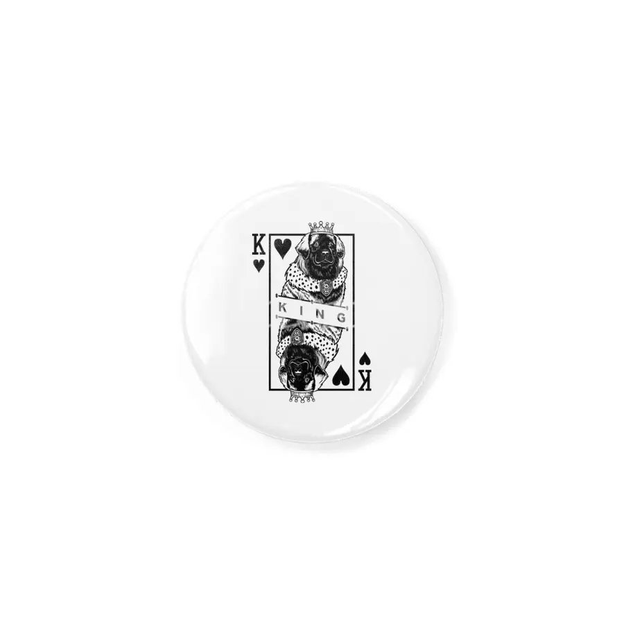Leonberger King Of Hearts Funny Leo Dog Lover Pop Art Rozet