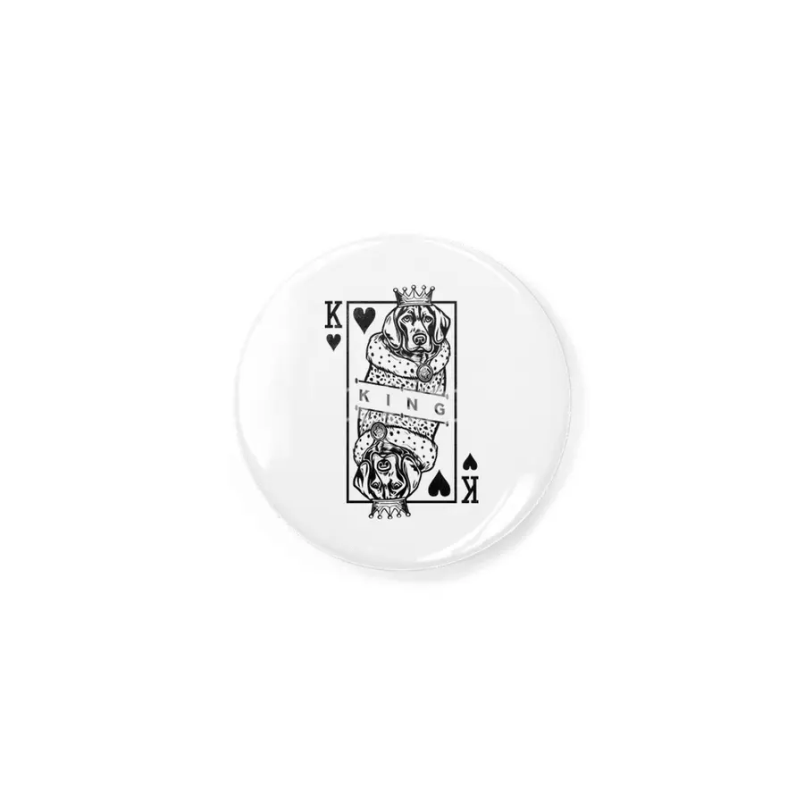 Pointer King Of Hearts GSP Dog Lover Playing Card Pop Art Rozet