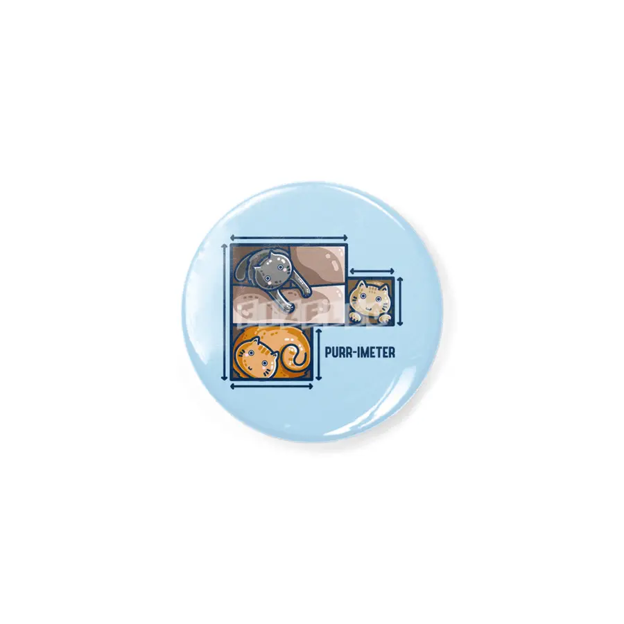 Purr-imeter Maths Cat Pun Rozet