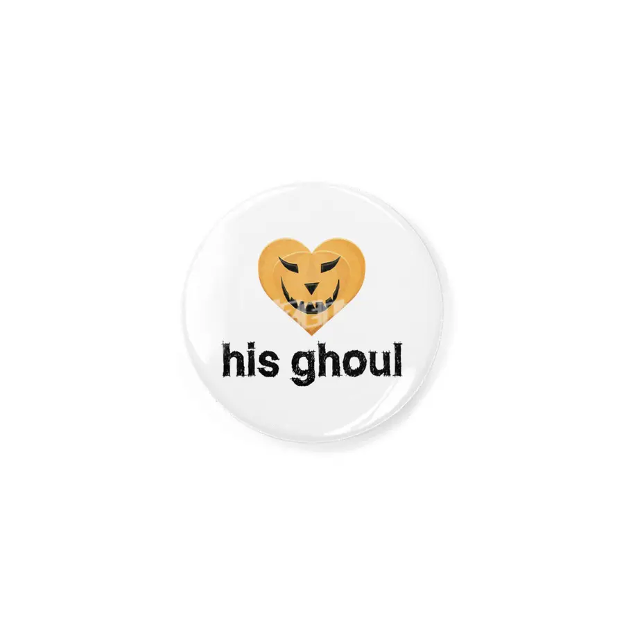 His Ghoul - Matching Couples - Halloween Rozet