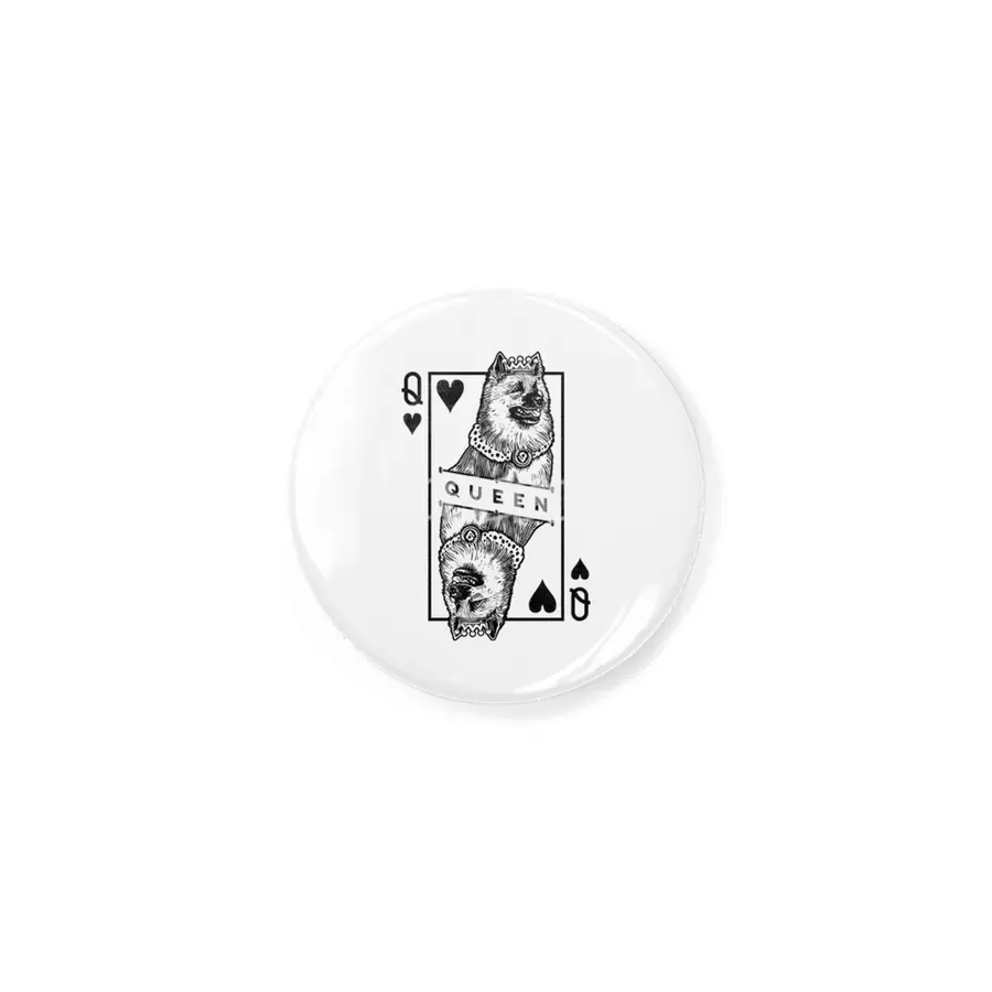 Icelandic Sheepdog Queen Of Hearts Funny Dog Lover Pop Art Rozet