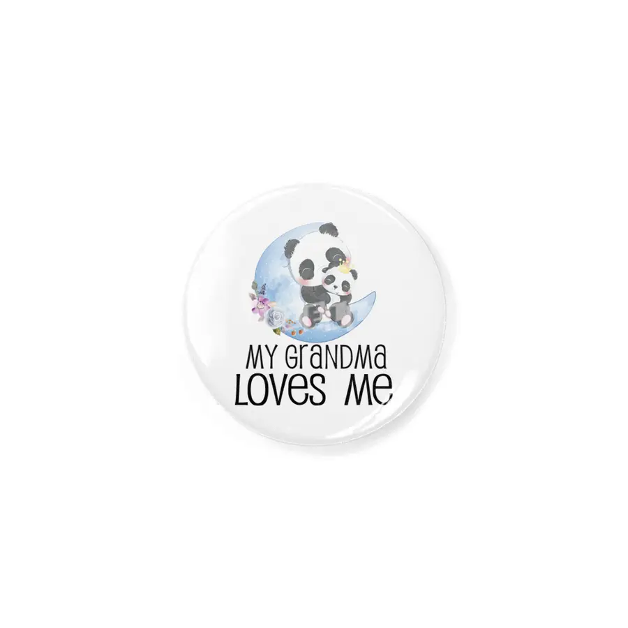 Baby Shower Gift My Grandma Loves Me Panda Floral Moon Rozet