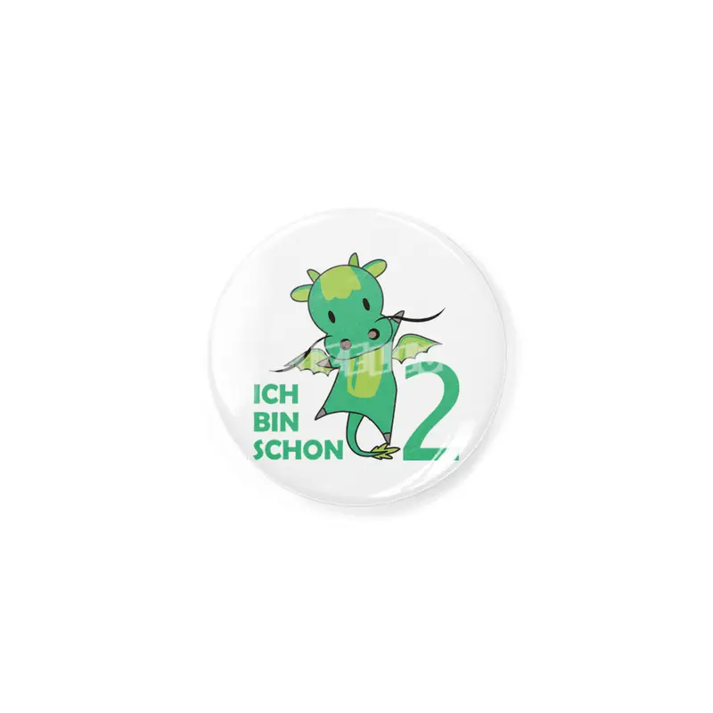 Dragon Green Two Years Old 2nd Birthday Fairy Tale Rozet