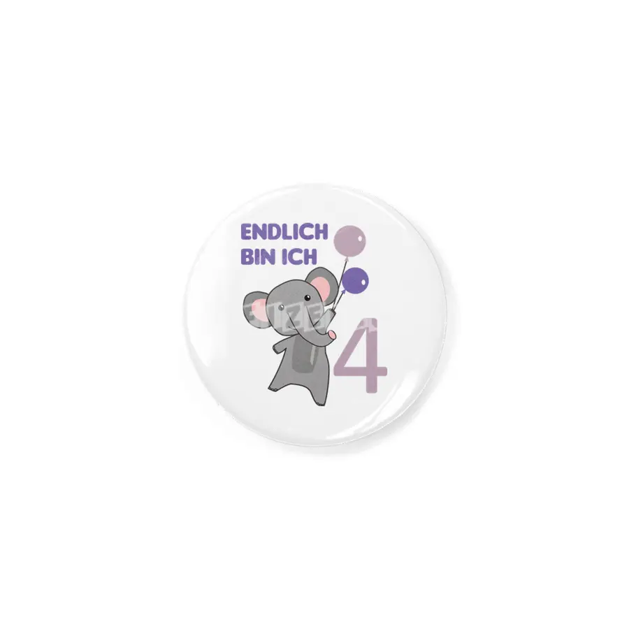 Elephant 4th Birthday For Kids 4 Years Old Purple Rozet