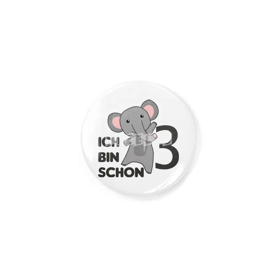 Elephant Three Years Old Birthday child Rozet