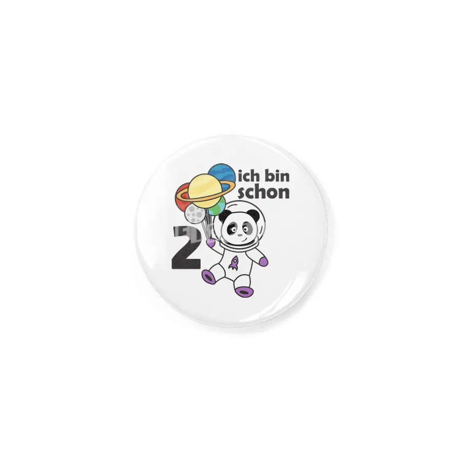 Panda Space Planet Two Years Old 2 Years Old Rozet