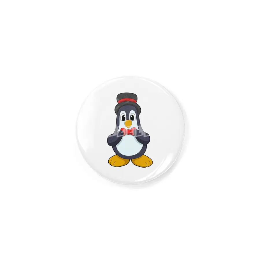 Penguin as Groom with Ribbon & Hat Rozet