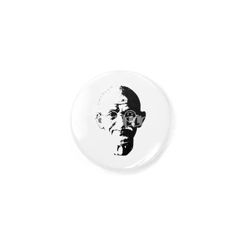 Mahatma Gandhi Minimalistic Pop Art Rozet