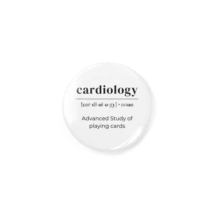 Cardiology Dictionary Definition - Advanced Study Of Playing Cards Rozet