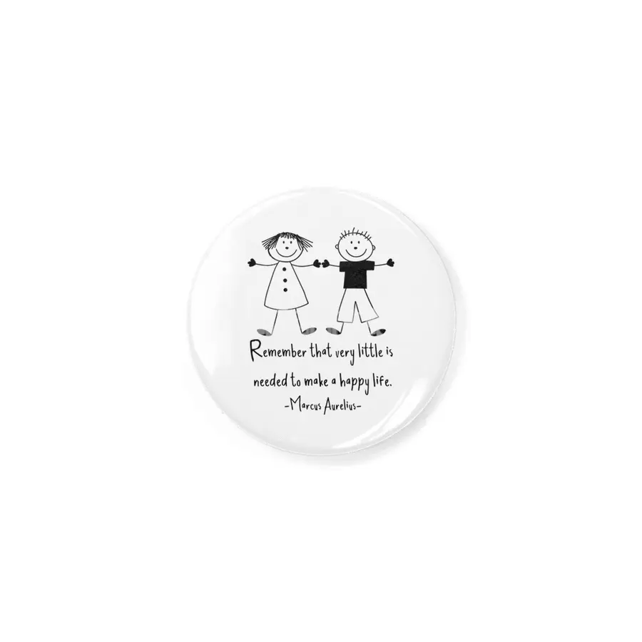 Happy Life Marcus Aurelius Stoic Quote Carpe Diem Rozet