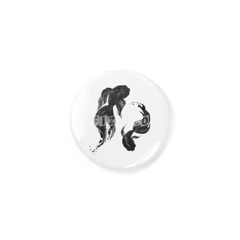 Koi fishes in Japanese painting style. Rozet