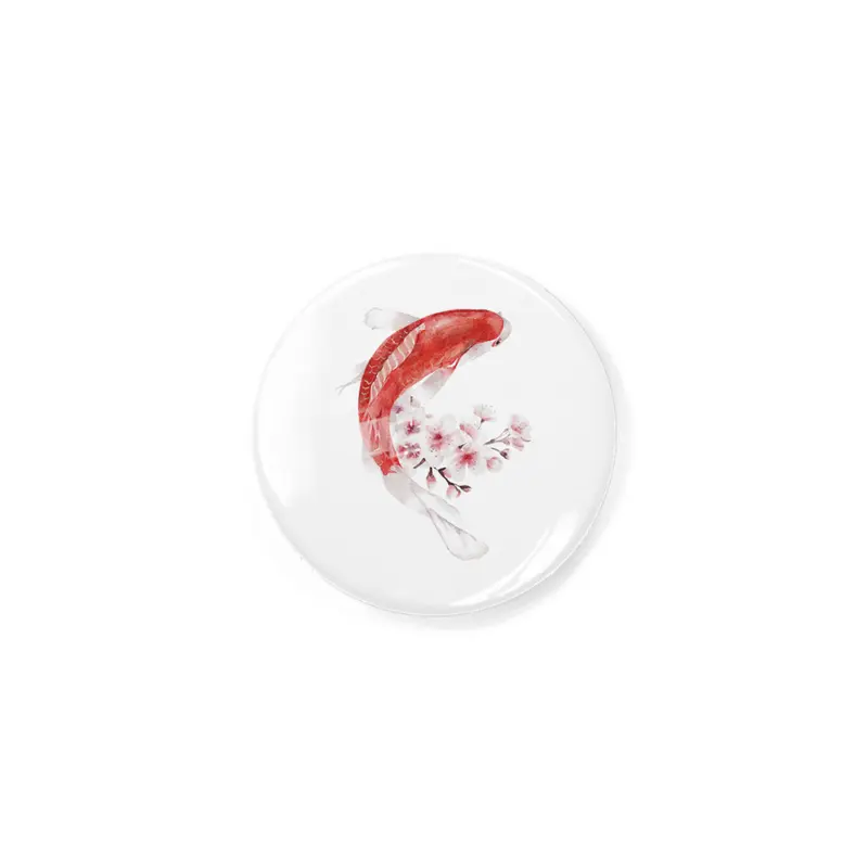Koi Fish and Cherry Blossoms Rozet