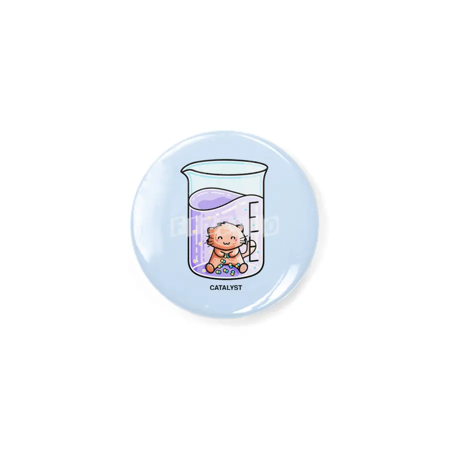 Catalyst Cute Chemistry Cat Pun Rozet