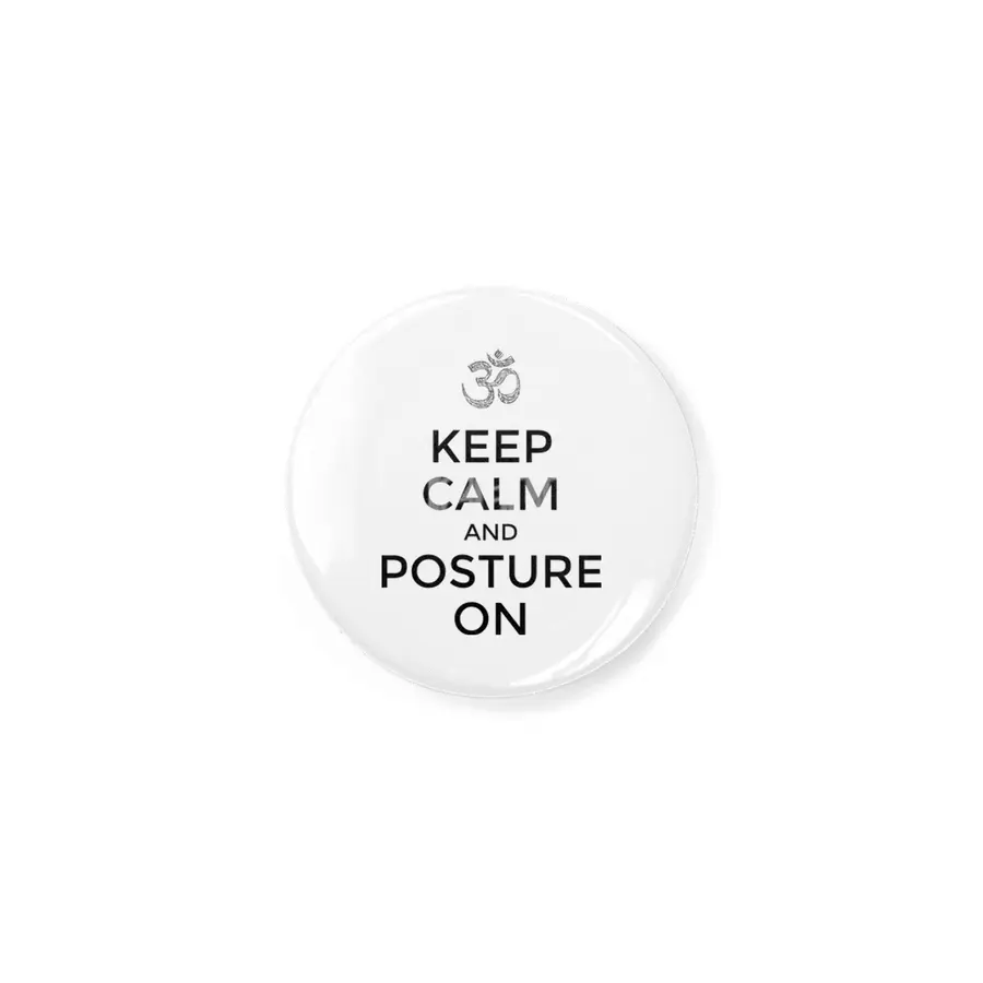 Yoga posture - keep calm Rozet
