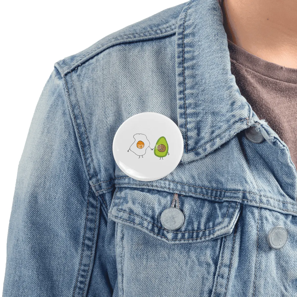Egg and Avocado Friends Rozet