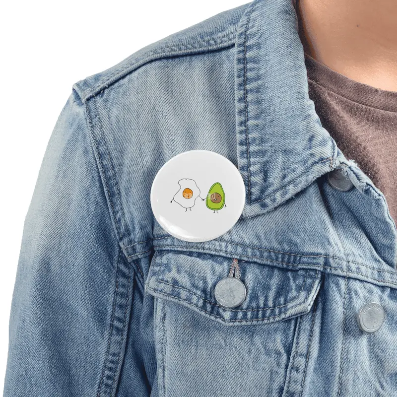 Egg and Avocado Friends Rozet