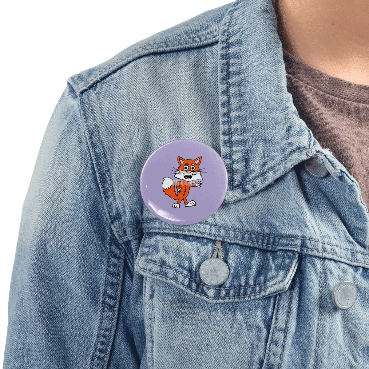 Cartoon fox Rozet