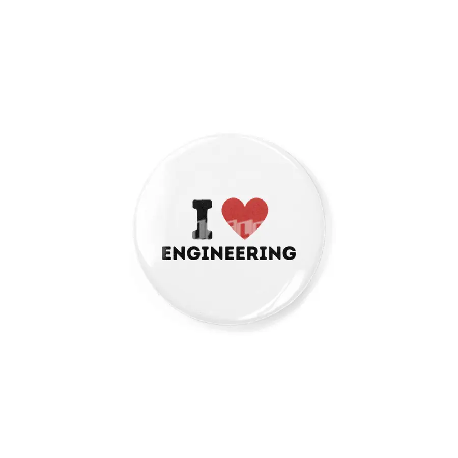 I Love Engineering Simple Heart Design Rozet