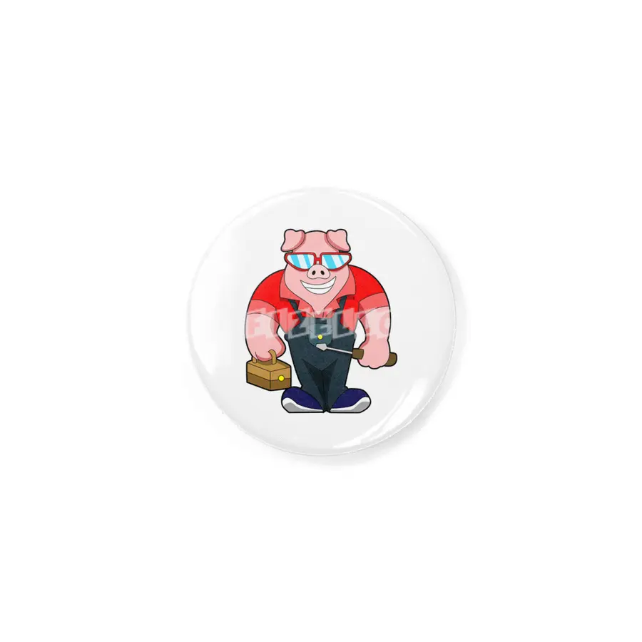 Pig as Mechatronics engineer with Tool box Rozet