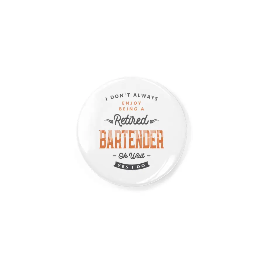 Bartender Funny Job Title Profession Birthday Worker Rozet