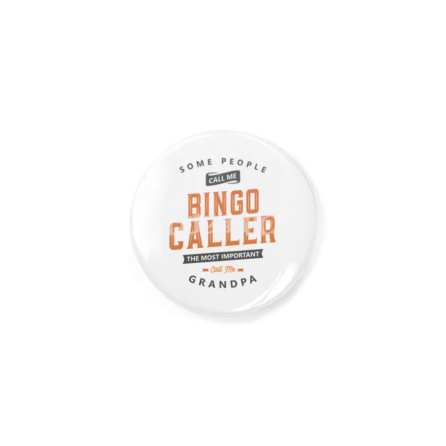 Bingo Caller Funny Job Title Profession Birthday Worker Rozet