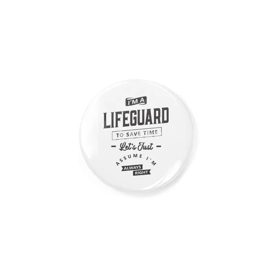 Lifeguard Funny Job Title Profession Birthday Worker Rozet