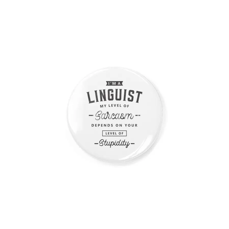 Linguist Funny Job Title Profession Birthday Worker Rozet
