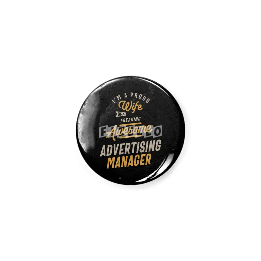 Advertising Manager Funny Job Title Occupation Profession Rozet