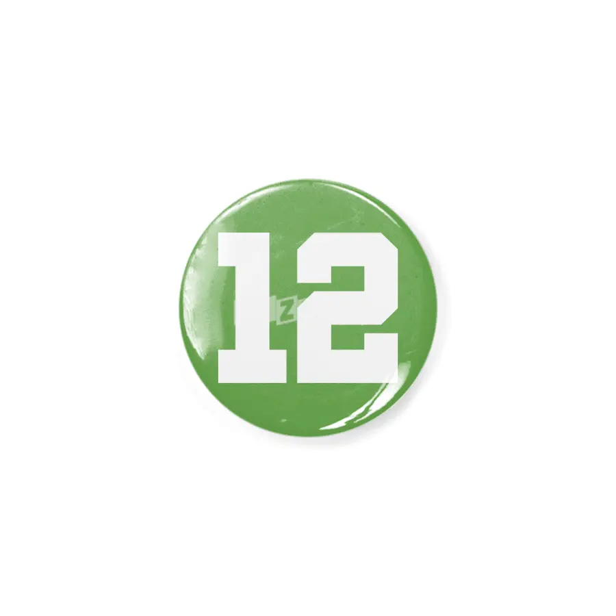 White Number 12 Rozet