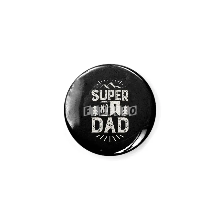 Super Number 1 Dad. No 1 Daddy Rozet