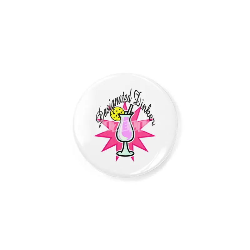 Designated Dinker - Pink Cocktail with Pickleball Pineapple Rozet