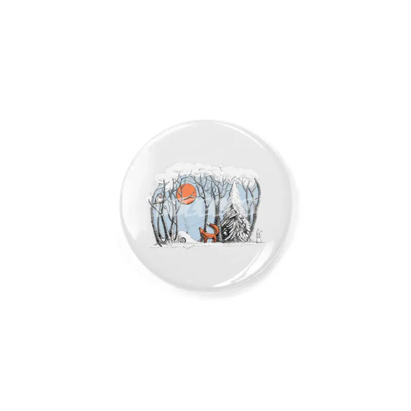 Winter landscape with fox and owl Rozet