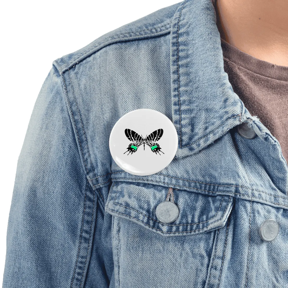 minty butterfly Rozet