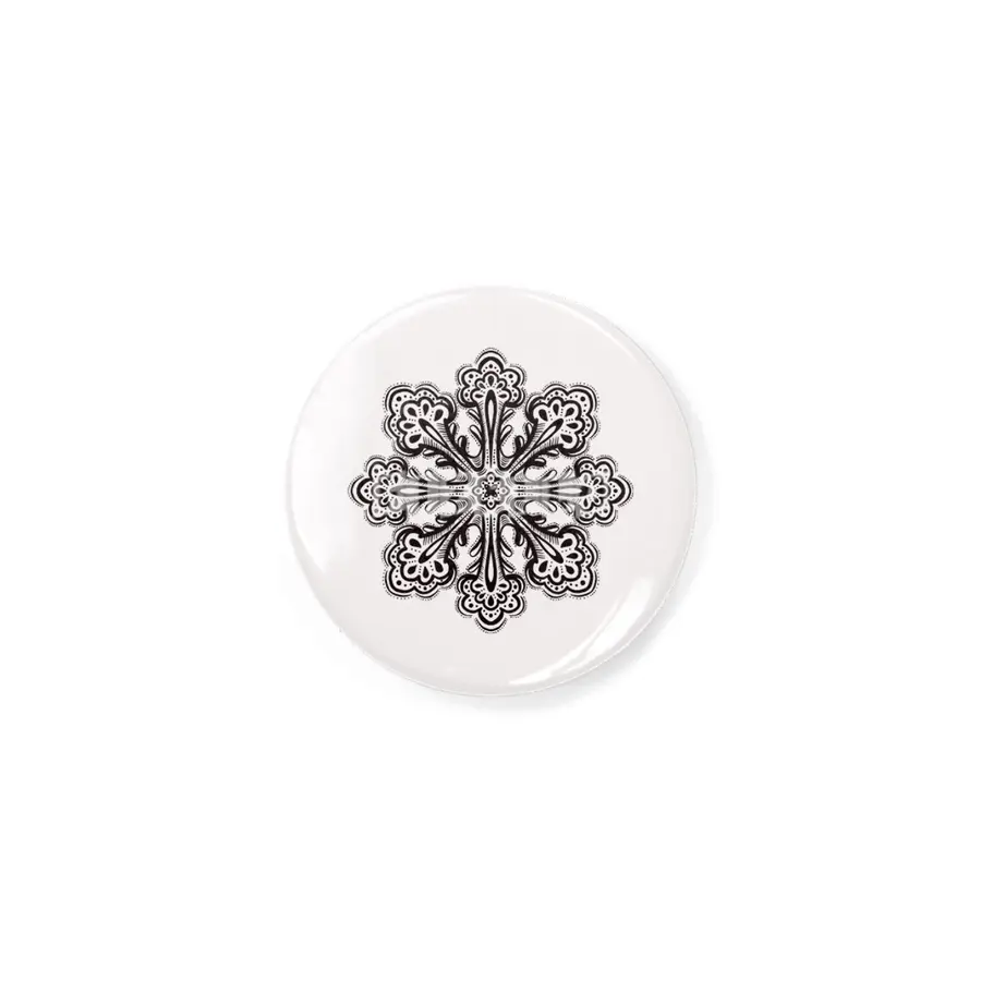 Decorative Snowflake Abstract Winter Ink Art Rozet