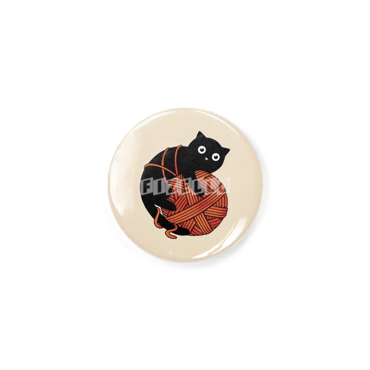 Cat and yarn ball Rozet