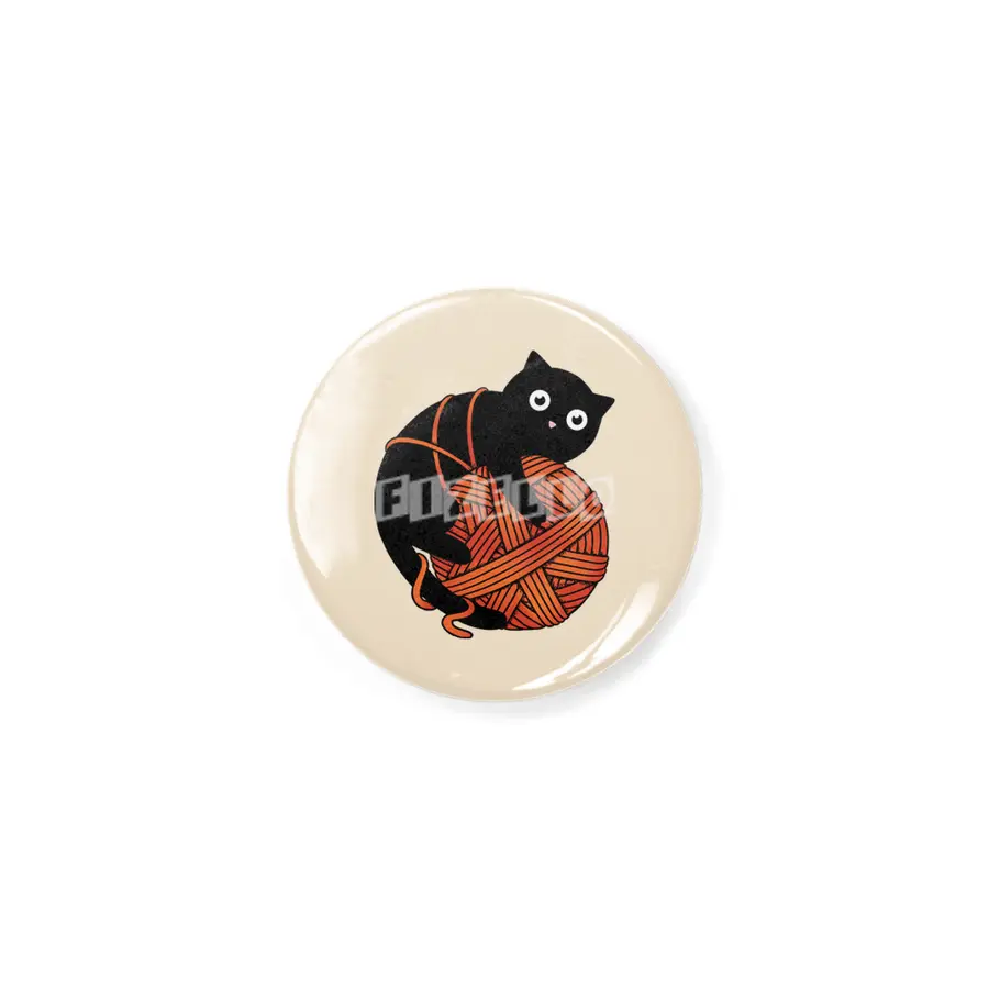 Cat and yarn ball Rozet