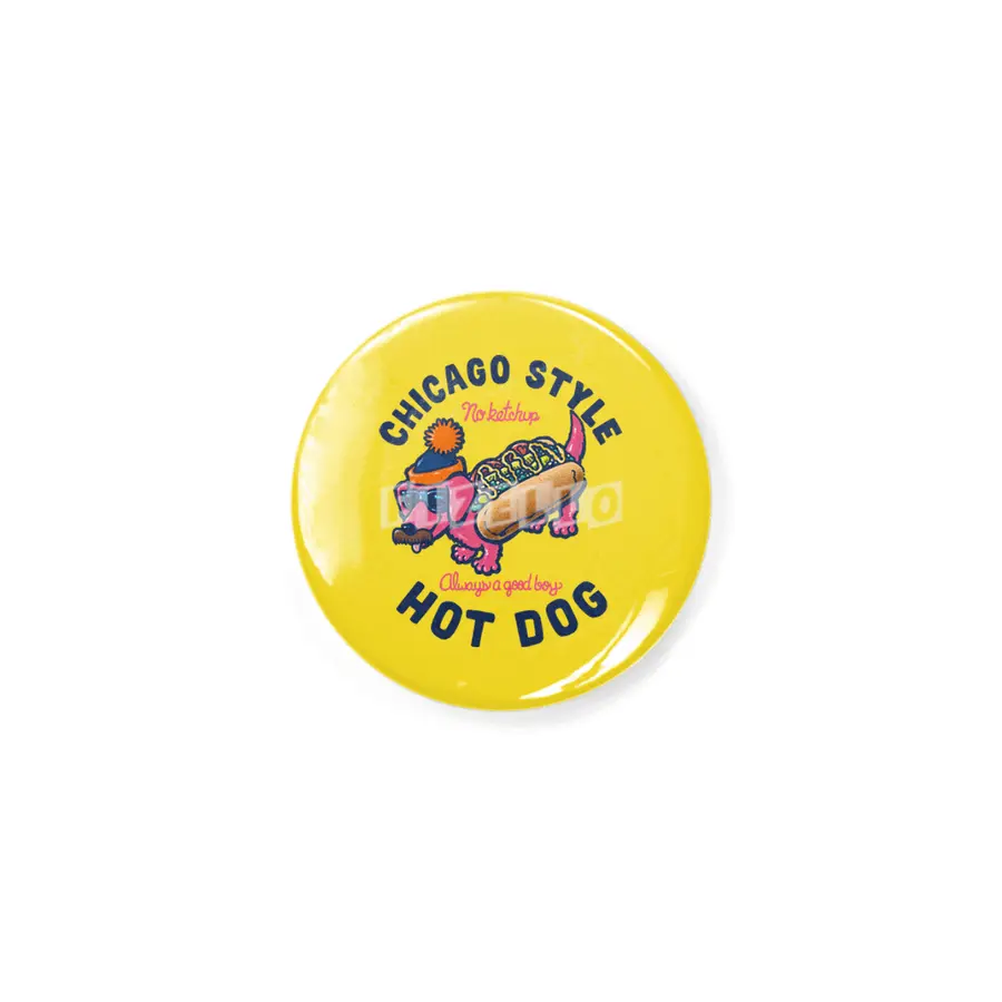 Da Chicago Dog With Text Rozet