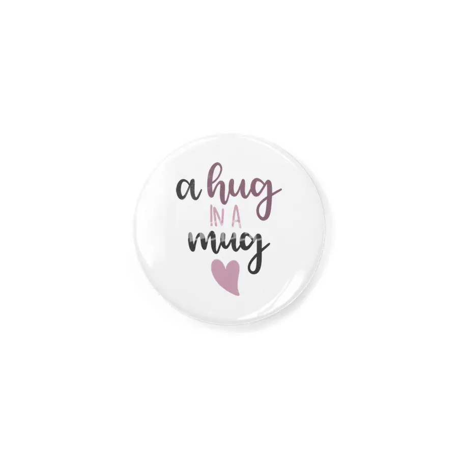 A Hug In A Mug - Cute Saying With A Heart Rozet