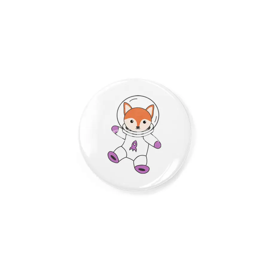 Astronaut Fox Orange Cute Animals Earth Mars Rozet