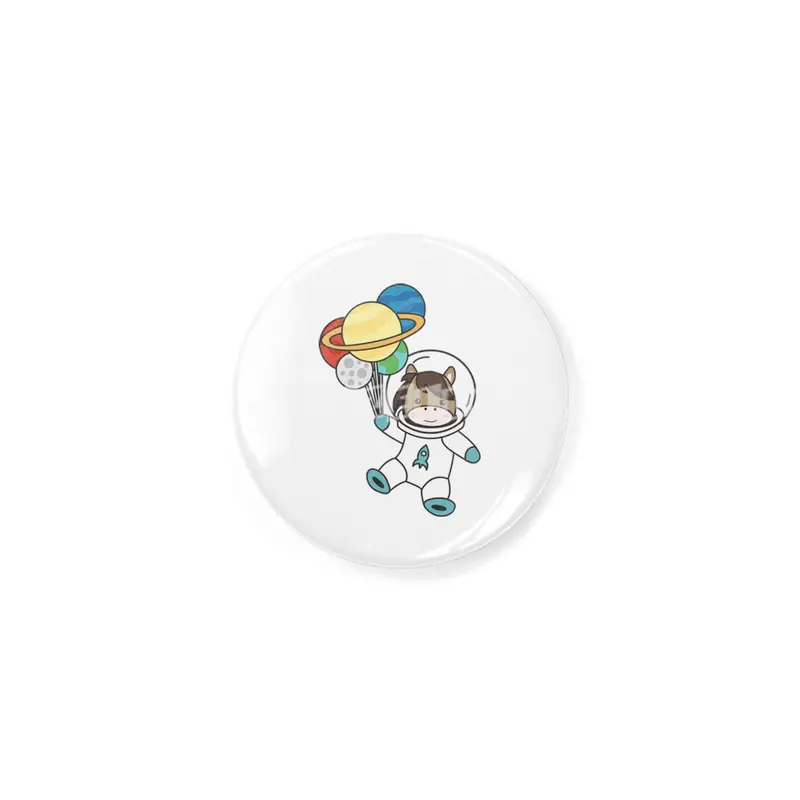 Astronaut Horse Ponny Planet Earth Mars Rozet